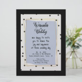 Schattigee en leuke Polka Dot bruiloft uitnodiging (Staand voorkant)