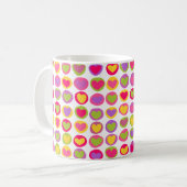 Schattigee en leuke veelkleurige Valentijnsdag har Koffiemok (Voorkant links)