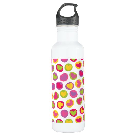 Schattigee en leuke veelkleurige Valentijnsdag har Waterfles (Voorkant)