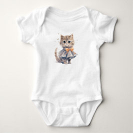 Schattigee en lieve Tabby Kitten Kitty Cat met Jur Romper