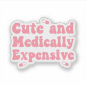Schattigee en medisch kostbare chronische ziekte sticker (Voorkant)
