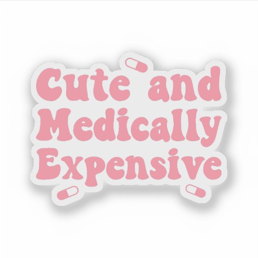 Schattigee en medisch kostbare chronische ziekte sticker (Voorkant)