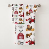 Schattigee en Moderne Boerderijdieren Patroon Dier Bad Handdoek (Insitu)