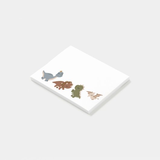 Schattigee en moderne Boho Dinosaurussen Post-it® Notes (Schuin)
