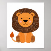 Schattigee en moderne handgetekende leeuwenkwekeri poster (Voorkant)