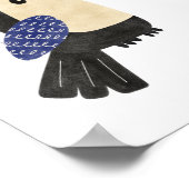 Schattigee en moderne handgetekende Toucan Nursery Poster (Hoek)