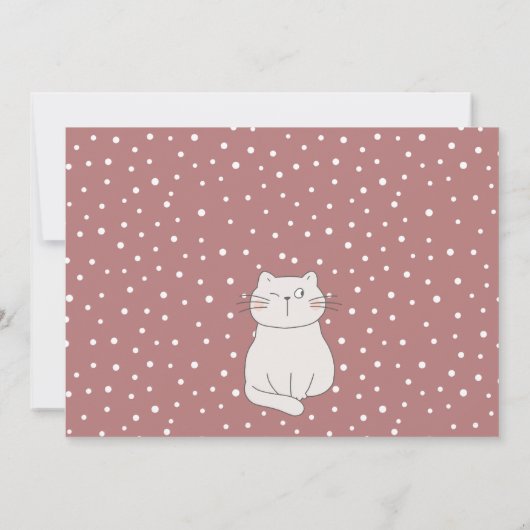 Schattigee en moderne kitten met foto Verjaardag Bedankkaart (Achterkant)