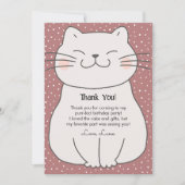Schattigee en moderne kitten Verjaardag Bedankkaart (Voorkant)