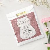 Schattigee en moderne kitten Verjaardag Bedankzakje (Gezegeld)