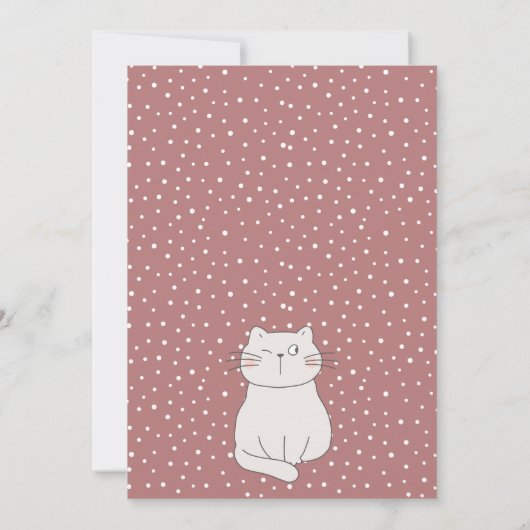 Schattigee en moderne kitten Verjaardag Kaart (Achterkant)