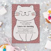 Schattigee en moderne kitten Verjaardag Kaart