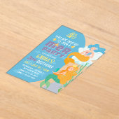 Schattigee en moderne Mermaid Kind verjaardagsfees Acryl Uitnodigingen (Laagn)