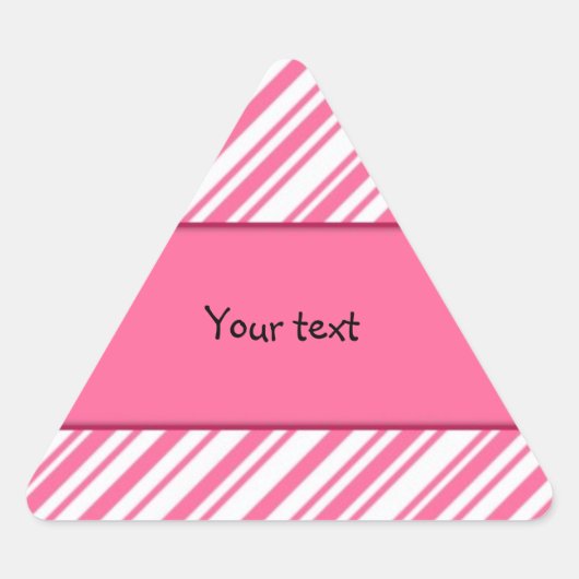 Schattigee en moderne roze en witte strepen sticker (Voorkant)