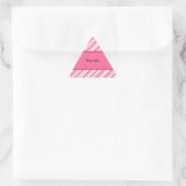 Schattigee en moderne roze en witte strepen sticker (Tas)
