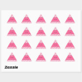 Schattigee en moderne roze en witte strepen sticker (Vel)