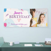 Schattigee en moderne verjaardagsfeestje horizonta spandoek (Beurs)
