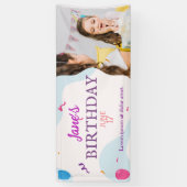 Schattigee en moderne verjaardagsfeestje horizonta spandoek (Verticaal)