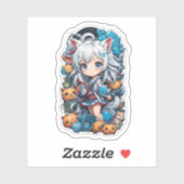 Schattigee en mooie anime stijl sticker (Vel)