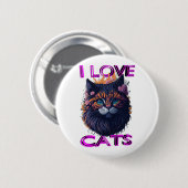 Schattigee en mooie Cat S5 Ronde Button 5,7 Cm (Voorkant /achterkant)