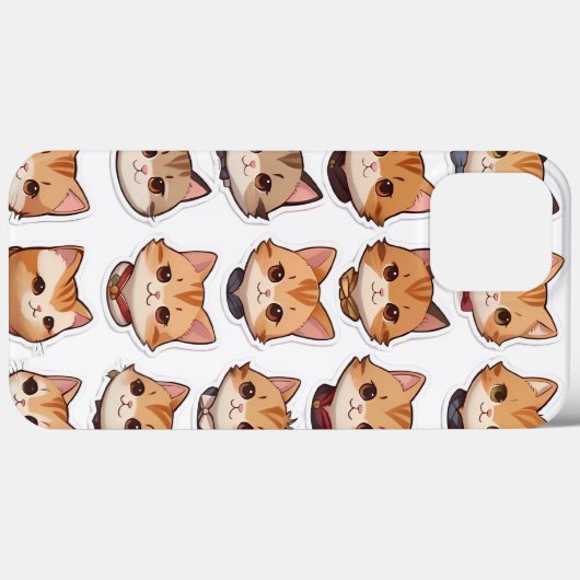 Schattigee en mooie kattenkop gezichten Case-Mate iPhone case (Achterkant (horizontaal))