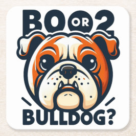 Schattigee en ondeugende Bulldog: Pop Art Hallowee Kartonnen Onderzetters