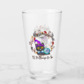 Schattigee en Punny Witch Cat Glas (Achterkant)