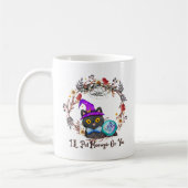 Schattigee en Punny Witch Cat Koffiemok (Links)