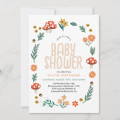 Schattigee en rustieke meisjes Forest Woodland Bab Kaart (Voorkant)