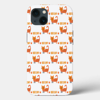 SCHATTIGEE EN SCHATTIGE ABSTRACTE KATTEN OP DE I P iPhone 13 HOESJE