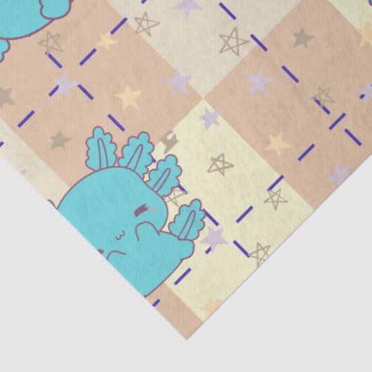 Schattigee en Schattige Axolotl Tissuepapier (Detail)