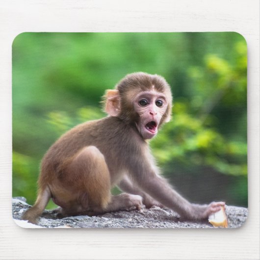 Schattigee en Schattige Baby Monkey Muismat (Voorkant)