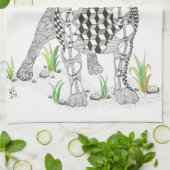 Schattigee en Schattige Franse Bulldog Keuken Hand Theedoek (Gevouwen)