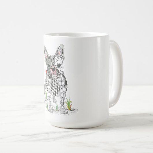 Schattigee en Schattige Franse Bulldog Mok (Voorkant rechts)