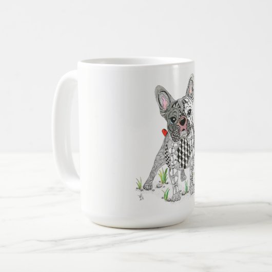 Schattigee en Schattige Franse Bulldog Mok (Voorkant links)