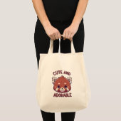 Schattigee en Schattige Rode Panda Tote Bag (Voorkant (product))