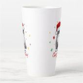 Schattigee en Schattige Santa Kitten Meowy Christm Latte Mok (Voorkant)