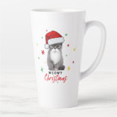 Schattigee en Schattige Santa Kitten Meowy Christm Latte Mok (Rechts)
