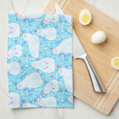 Schattigee en Schattige sneeuwman keukenhanddoek (Quarter Fold)