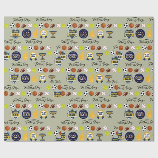 Schattigee en Schattige Vaderdag Cadeaupapier (Vlak)
