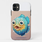 Schattigee en schattige vis ontwerp iPhone cover (Achterkant)