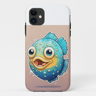 Schattigee en schattige vis ontwerp iPhone cover