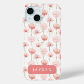 Schattigee en sierlijke blush roze bloemnaam Case-Mate iPhone case (Achterkant)