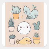 Schattigee en Snuggly Cat Sticker (Voorkant)