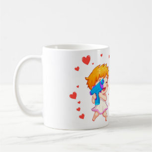 Schattigee en speelse engelen voor jou mijn liefde koffiemok