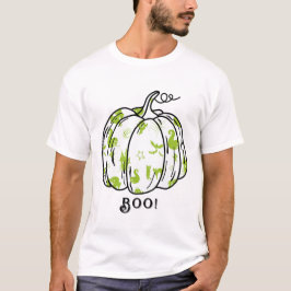 Schattigee en spookachtige groene Jack-O'-Lantern T-shirt