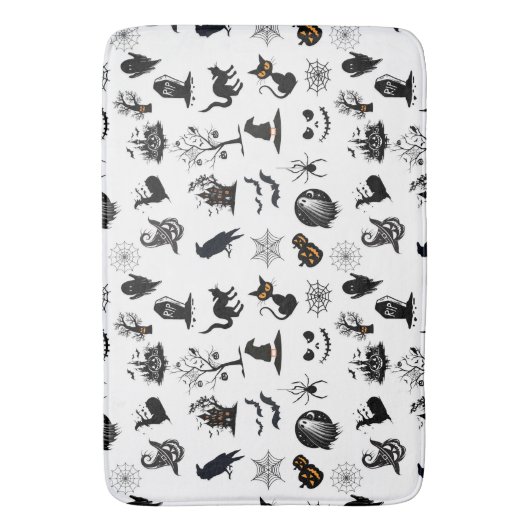 Schattigee en spookachtige Halloween Badmat (Voorkant Verticaal)