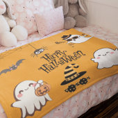Schattigee en spookachtige Halloween Fleece Deken