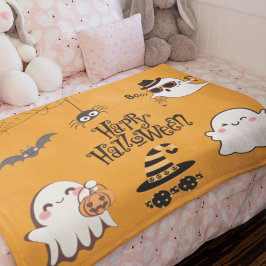 Schattigee en spookachtige Halloween Fleece Deken