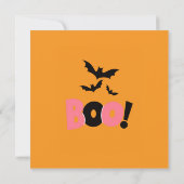 Schattigee en spookachtige Halloween Kaart (Achterkant)