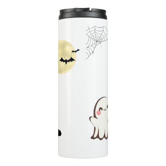Schattigee en spookachtige Halloween Thermosbeker (Achterkant)